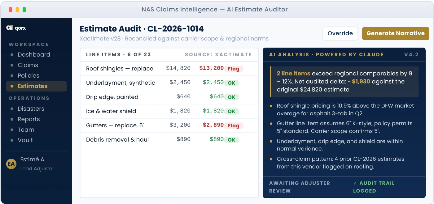 NAS Claims Intelligence product detail